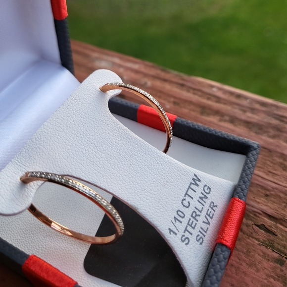 Diamond Hoop Earrings - Picture 3 of 5